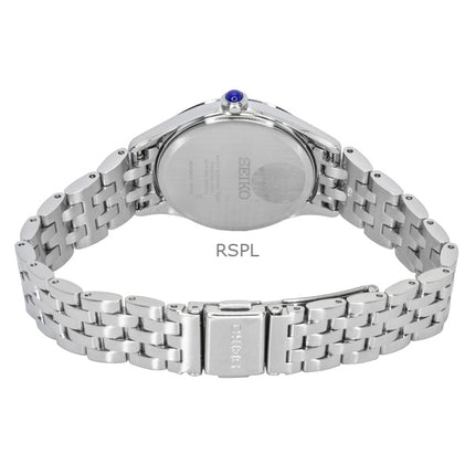 Seiko Classic ruostumattomasta teräksestä valmistettu hopeinen kellotaulu kvartsi SUR609P1 naisten kello