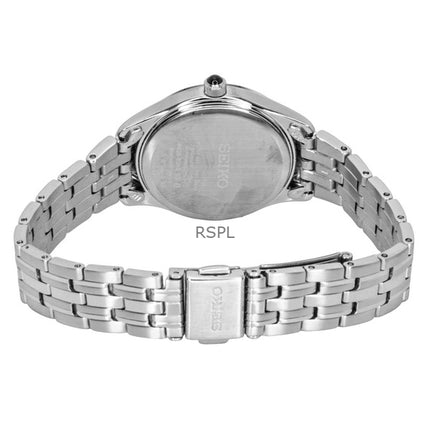 Seiko ruostumattomasta teräksestä valmistettu kermanvärinen kvartsi SWR069P1 naisten kello