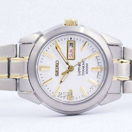 Kunnostettu Seiko Sapphire Titanium Quartz 100M SXA115 SXA115P1 SXA115P naisten kello