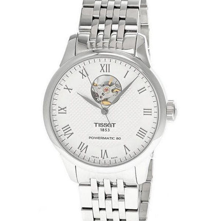 Tissot Le Locle Powermatic 80 avoin sydän, hopea kellotaulu, automaattinen T006.407.11.033.02 miesten kello