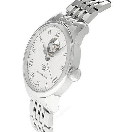 Tissot Le Locle Powermatic 80 avoin sydän, hopea kellotaulu, automaattinen T006.407.11.033.02 miesten kello