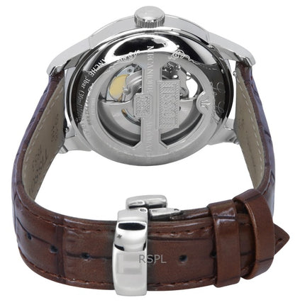 Tissot Le Locle Powermatic 80 nahkahihna, avoin sydän, hopea kellotaulu, automaattinen T006.407.16.033.01 miesten kello