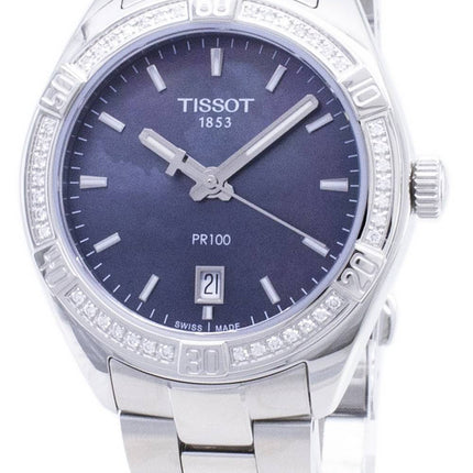 Tissot T-Classic PR 100 Lady Sport T 101.910.61.121.00 T1019106112100 Diamond aksentti kvartsi naisten Watch
