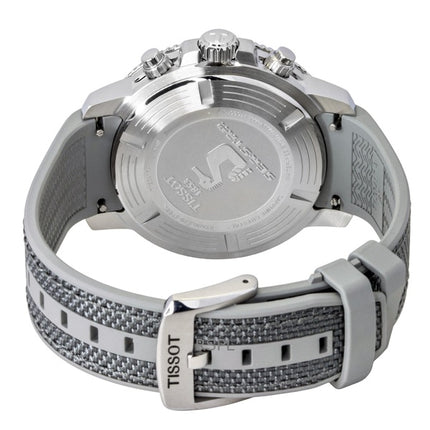 Tissot Seastar 1000 Chronograph -kangasranneke, musta kellotaulu, kvartsi, sukeltajan ranneke, T120.417.17.081.01, 300M, miesten kello