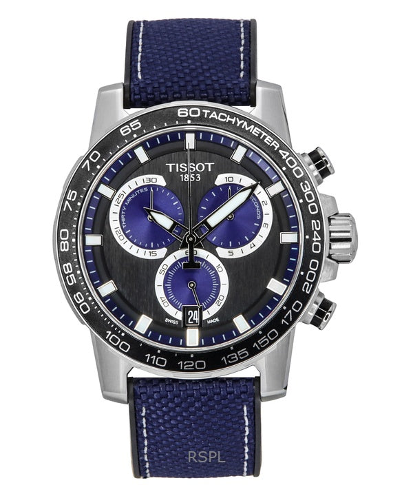 Tissot Supersport Chronograph tekstiilihihna musta kellotaulu kvartsi T125.617.17.051.03 100M miesten kello