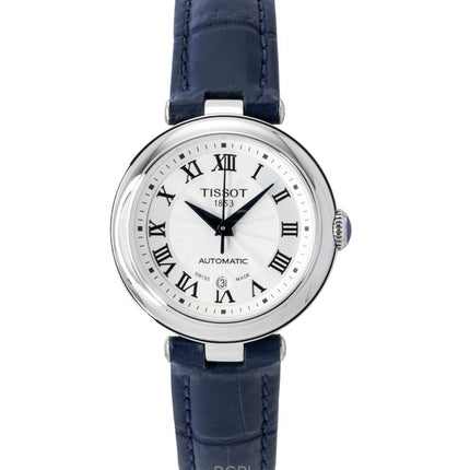 Tissot Bellissima -nahkahihna, valkoinen kellotaulu, automaattinen T126.207.16.013.00, naisten kello