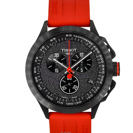 Tissot T-Race Vuelta Chronograph silikoniranneke mustalla kellotaululla kvartsi T135.417.37.051.04 100M miesten kello