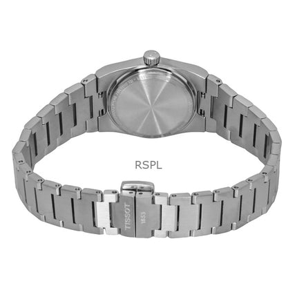 Tissot PRX ruostumattomasta teräksestä valmistettu musta kellotaulu kvartsi T137.010.11.056.00 100M naisten kello