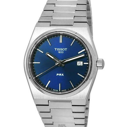 Tissot PRX T-Classic ruostumattomasta teräksestä valmistettu sininen kellotaulu kvartsi T137.210.11.041.00 T1372101104100 100M U