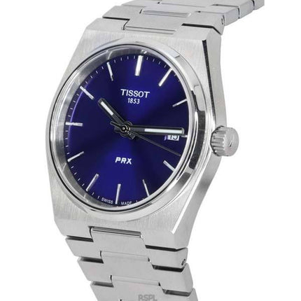 Tissot PRX T-Classic ruostumattomasta teräksestä valmistettu sininen kellotaulu kvartsi T137.210.11.041.00 T1372101104100 100M U