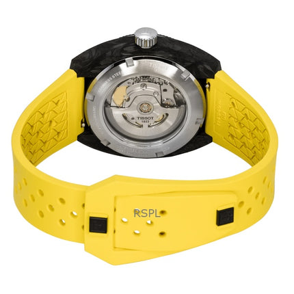 Tissot Sideral S -synteettisellä rannekkeella, mustalla kellotaululla, automaattinen sukeltajan ranneke T145.407.97.057.00, 300M:n miesten kello