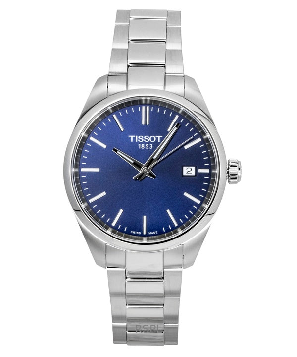 Tissot PR 100 ruostumattomasta teräksestä valmistettu sininen kellotaulu kvartsi T150.210.11.041.00 100M naisten kello