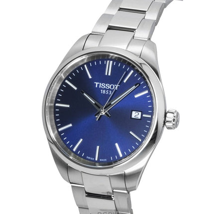 Tissot PR 100 ruostumattomasta teräksestä valmistettu sininen kellotaulu kvartsi T150.210.11.041.00 100M naisten kello