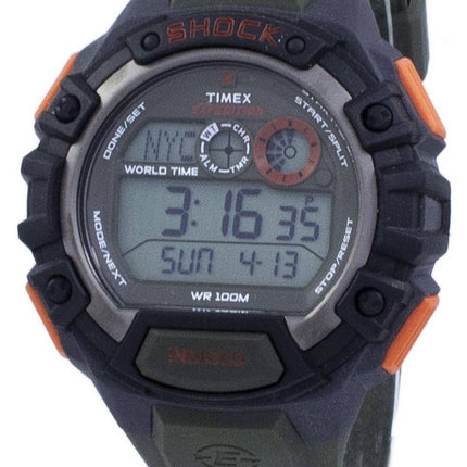Timex Expedition Shock maailman aika Indiglo Digital T49972 Miesten Kello
