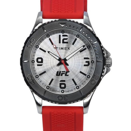 Timex UFC Gamer silikonihihna hopea kellotaulu kvartsi TW2V58200 miesten kello