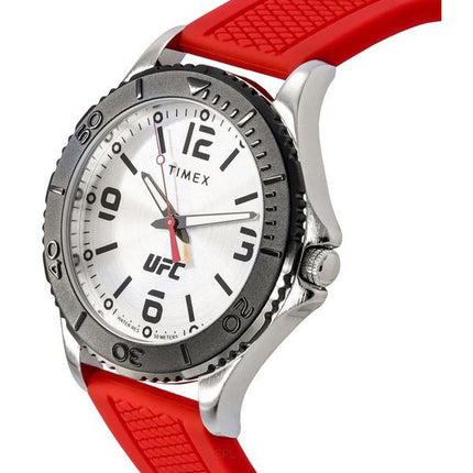Timex UFC Gamer silikonihihna hopea kellotaulu kvartsi TW2V58200 miesten kello