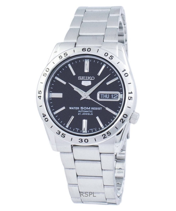 Kunnostettu Seiko 5 musta kellotaulu automaattinen SNKE01K1 miesten kello