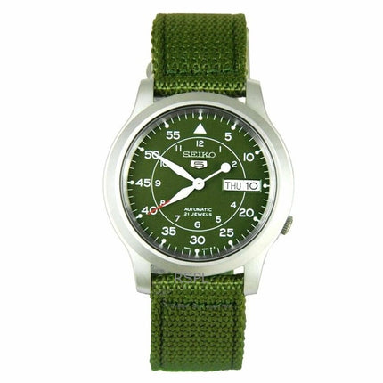 Kunnostettu Seiko 5 Military Green kellotaulu automaattinen SNK805K2 miesten kello