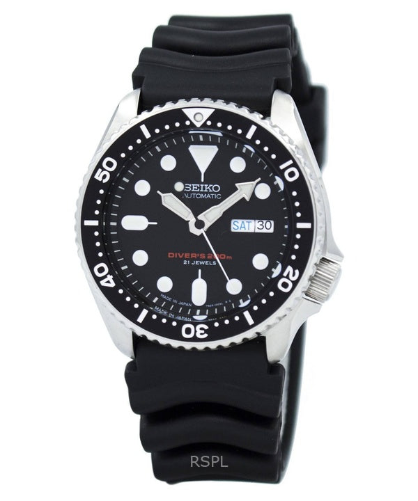 Kunnostettu Seiko Black Dial automaattinen sukeltaja SKX007J1 200M miesten kello