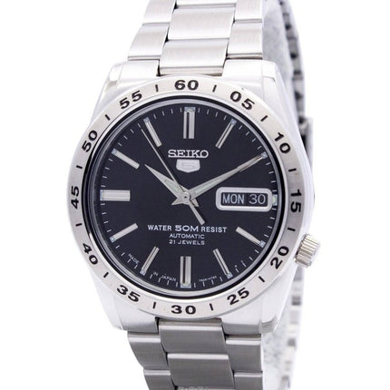 Kunnostettu Seiko 5 musta kellotaulu automaattinen 21 jalokivet SNKE01J1 miesten kello