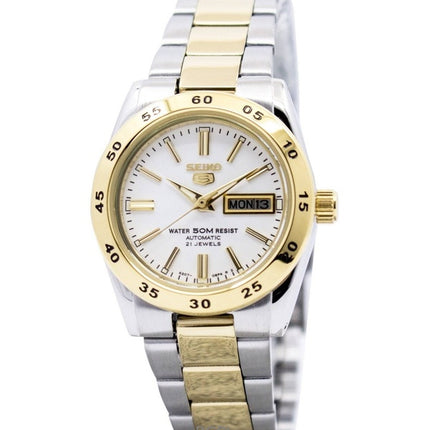 Kunnostettu Seiko 5 White Dial automaattinen urheilukello SYMG42K1 naisten kello