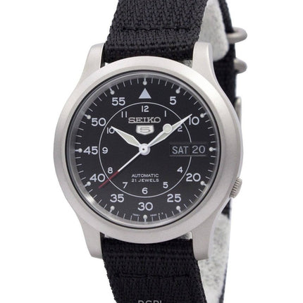 Kunnostettu Seiko 5 Military Black kellotaulu automaattinen SNK809K2 miesten kello