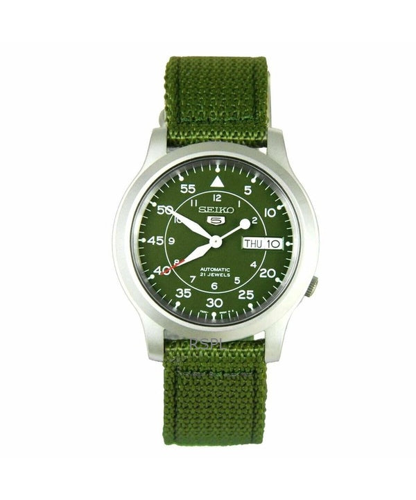 Kunnostettu Seiko 5 Military Green kellotaulu automaattinen SNK805K2 miesten kello