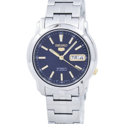 Kunnostettu Seiko 5 sininen kellotaulu automaattinen SNKL79K1 miesten kello