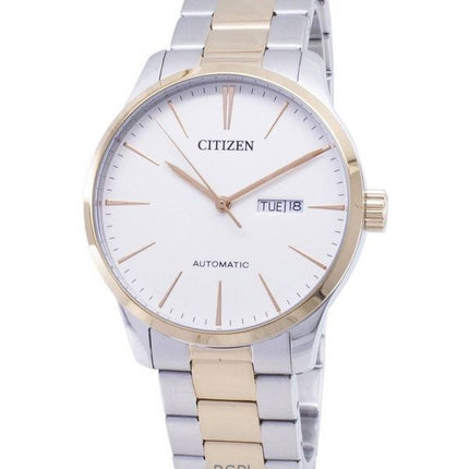 Kunnostettu Citizen Analoginen ruostumattomasta teräksestä valmistettu Ivory kellotaulu automaattinen NH8356-87A miesten kello