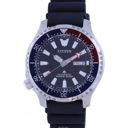 Kunnostettu Citizen Promaster Asia Fugu Limited Edition musta kellotaulu automaattinen sukeltaja NY0110-13E 200M miesten kello