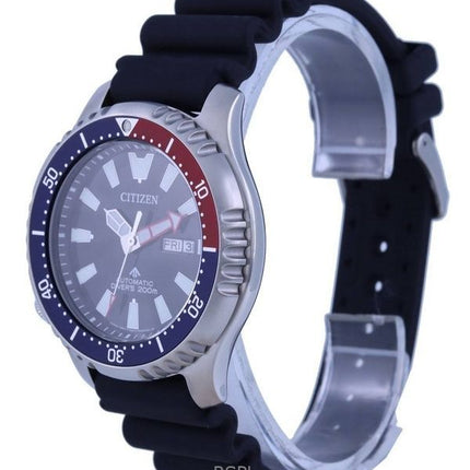 Kunnostettu Citizen Promaster Asia Fugu Limited Edition musta kellotaulu automaattinen sukeltaja NY0110-13E 200M miesten kello