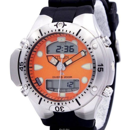 Kunnostettu Citizen Promaster Aqualandin kumihihna oranssi kellotaulu Diver&#39,s 200M JP1060-01Y miesten kello