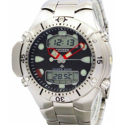 Kunnostettu Citizen Promaster Aqualand Black Dial Diver Quartz JP1060-52E 200M miesten kello