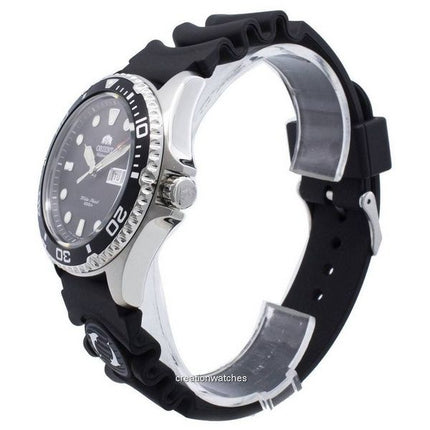 Kunnostettu Orient Ray II kumihihna musta kellotaulu automaattinen FAA02007B9 200M miesten kello