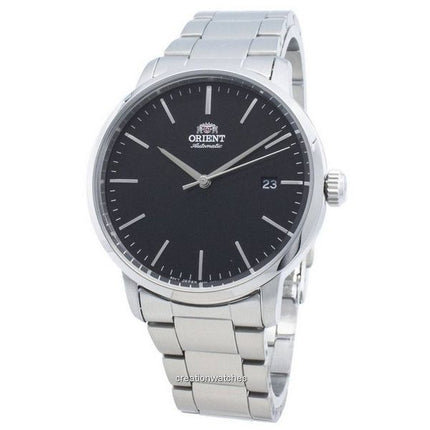 Kunnostettu Orient Classic ruostumattomasta teräksestä valmistettu musta kellotaulu automaattinen RA-AC0E01B10B 100M miesten kel