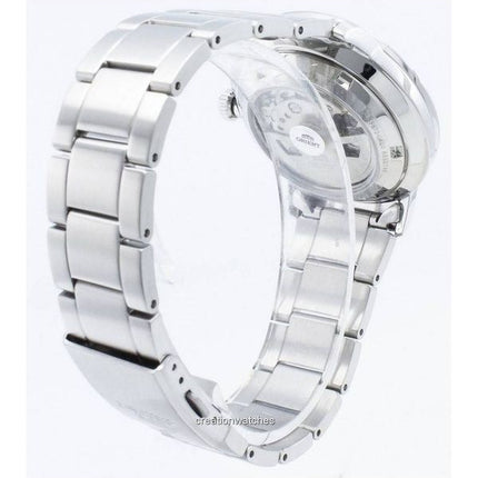Kunnostettu Orient Classic ruostumattomasta teräksestä valmistettu musta kellotaulu automaattinen RA-AC0E01B10B 100M miesten kel