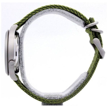 Kunnostettu Seiko 5 Military Nylon Ranneke Vihreä Kellotaulu SNK805K2 Miesten Kello
