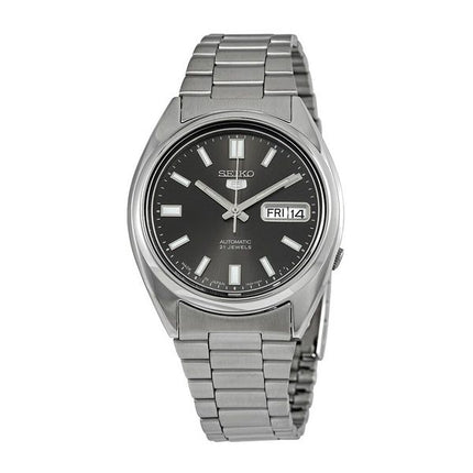 Kunnostettu Seiko 5 ruostumattomasta teräksestä valmistettu musta kellotaulu SNXS79J1 miesten kello