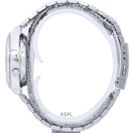 Kunnostettu Seiko 5 ruostumattomasta teräksestä valmistettu musta kellotaulu automaattinen SNK063J5 unisex kello