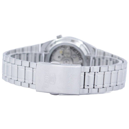 Kunnostettu Seiko 5 ruostumattomasta teräksestä valmistettu musta kellotaulu automaattinen SNK063J5 unisex kello