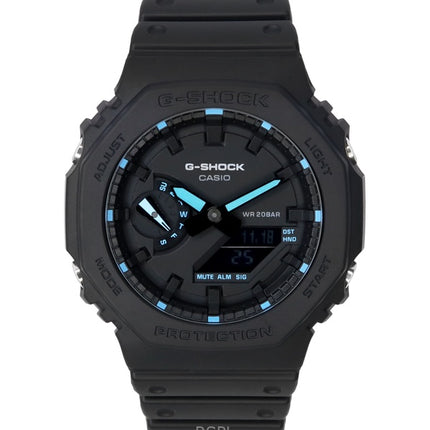 Kunnostettu Casio G-Shock Neon Accent analoginen digitaalinen musta kellotaulu Quartz GA-2100-1A2 200M miesten kello