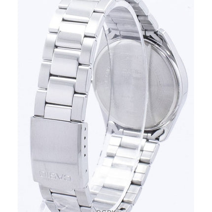 Kunnostettu Casio Analoginen ruostumattomasta teräksestä valmistettu valkoinen kellotaulu kvartsi MTP-1302D-7A1V miesten kello