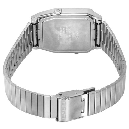 Kunnostettu Casio Vintage analoginen digitaalinen ruostumattomasta teräksestä valmistettu kvartsi AQ-800EC-2A Unisex kello