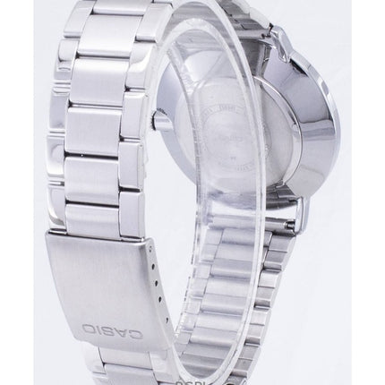 Kunnostettu Casio Enticer analoginen ruostumattomasta teräksestä valmistettu musta kellotaulu kvartsi MTP-VT01D-1B miesten kello