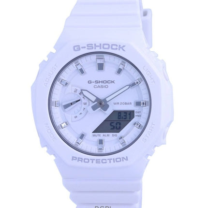 Kunnostettu Casio G-Shock analoginen digitaalinen hartsihihna valkoinen kellotaulu kvartsi GMA-S2100-7A 200M naisten kello