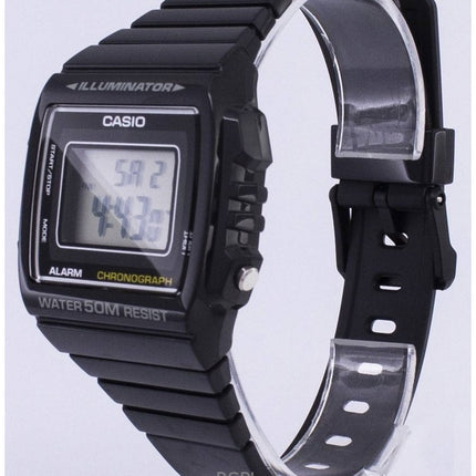 Kunnostettu Casio digitaalinen kronografihartsihihna kvartsi W-215H-1AVDF Unisex kello