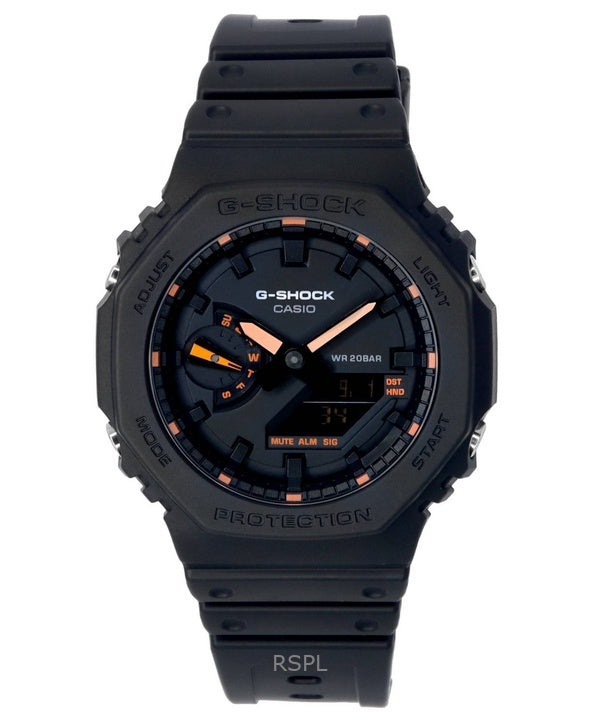 Kunnostettu Casio G-Shock analoginen digitaalinen musta kellotaulu kvartsi GA-2100-1A4 200M miesten kello