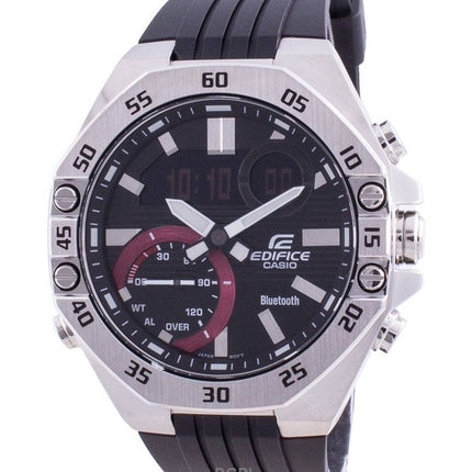 Kunnostettu Casio Edifice analoginen digitaalinen musta kellotaulu kvartsi ECB-10P-1A 100M miesten kello
