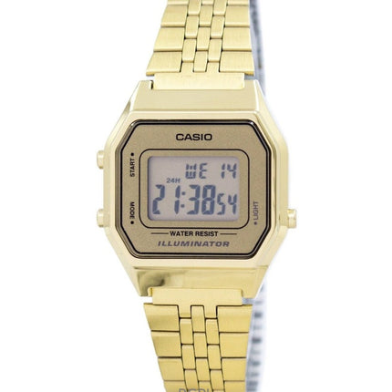 Kunnostettu Casio digitaalinen ruostumattomasta teräksestä valmistettu kvartsi LA680WGA-9DF naisten kello