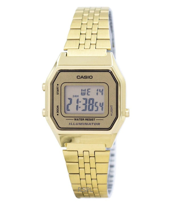 Kunnostettu Casio digitaalinen ruostumattomasta teräksestä valmistettu kvartsi LA680WGA-9DF naisten kello